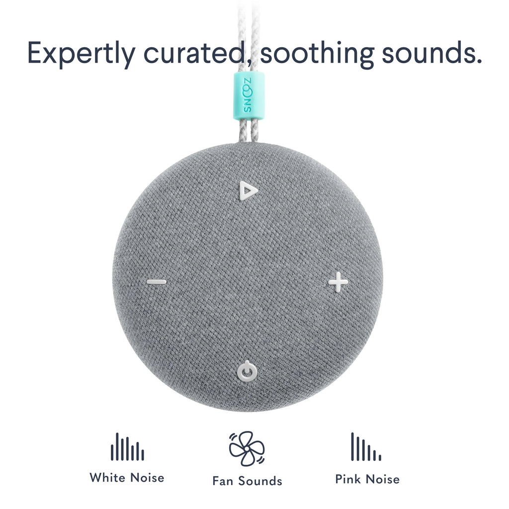 Go - Travel White Noise Sound Machine, Night Light, & Bluetooth Speaker - Portable White Noise, Pink Noise, and Fan Sounds - Charcoal