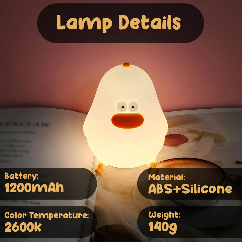 Kids Night Light – Baby Chick Night Light for Nursery Decor, Kids Bedroom – Cute Night Light Lamp for Boys, Girls – Silicone Nursery Lamp – Dimmable Battery Powered Chick Lamp