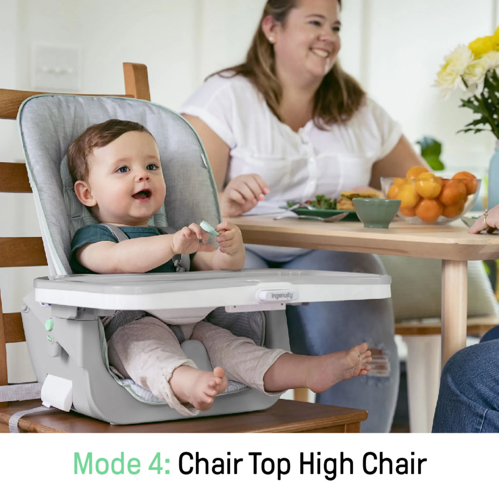 Beanstalk Baby to Big Kid 6-In-1 High Chair, Booster Seat and More, Newborn to 5 Yrs - Ray