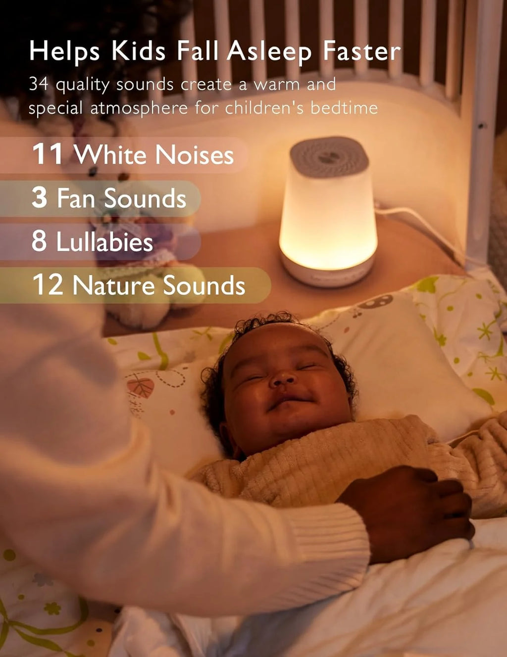 Baby Sound Machine with Rest Night Light