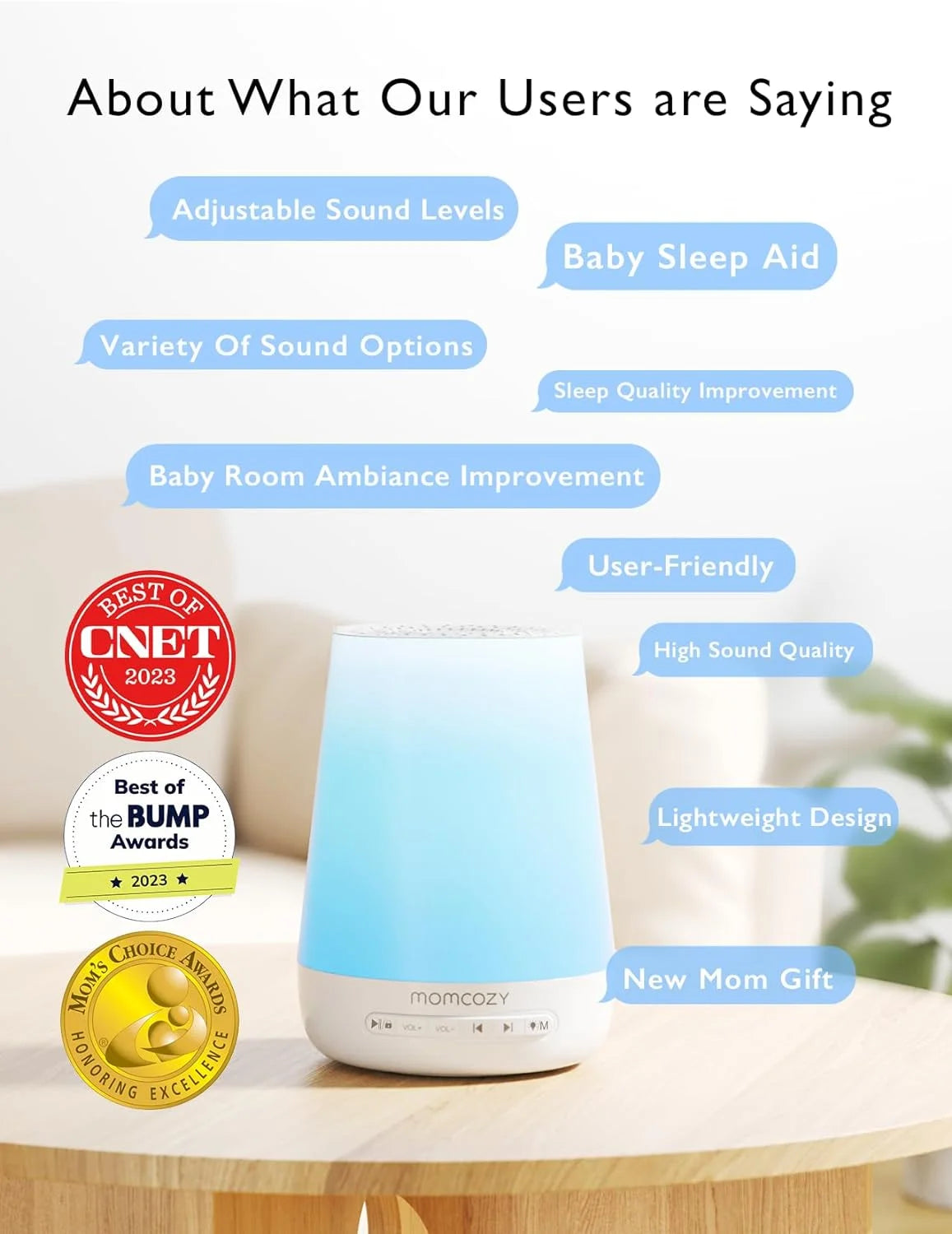 Baby Sound Machine with Rest Night Light