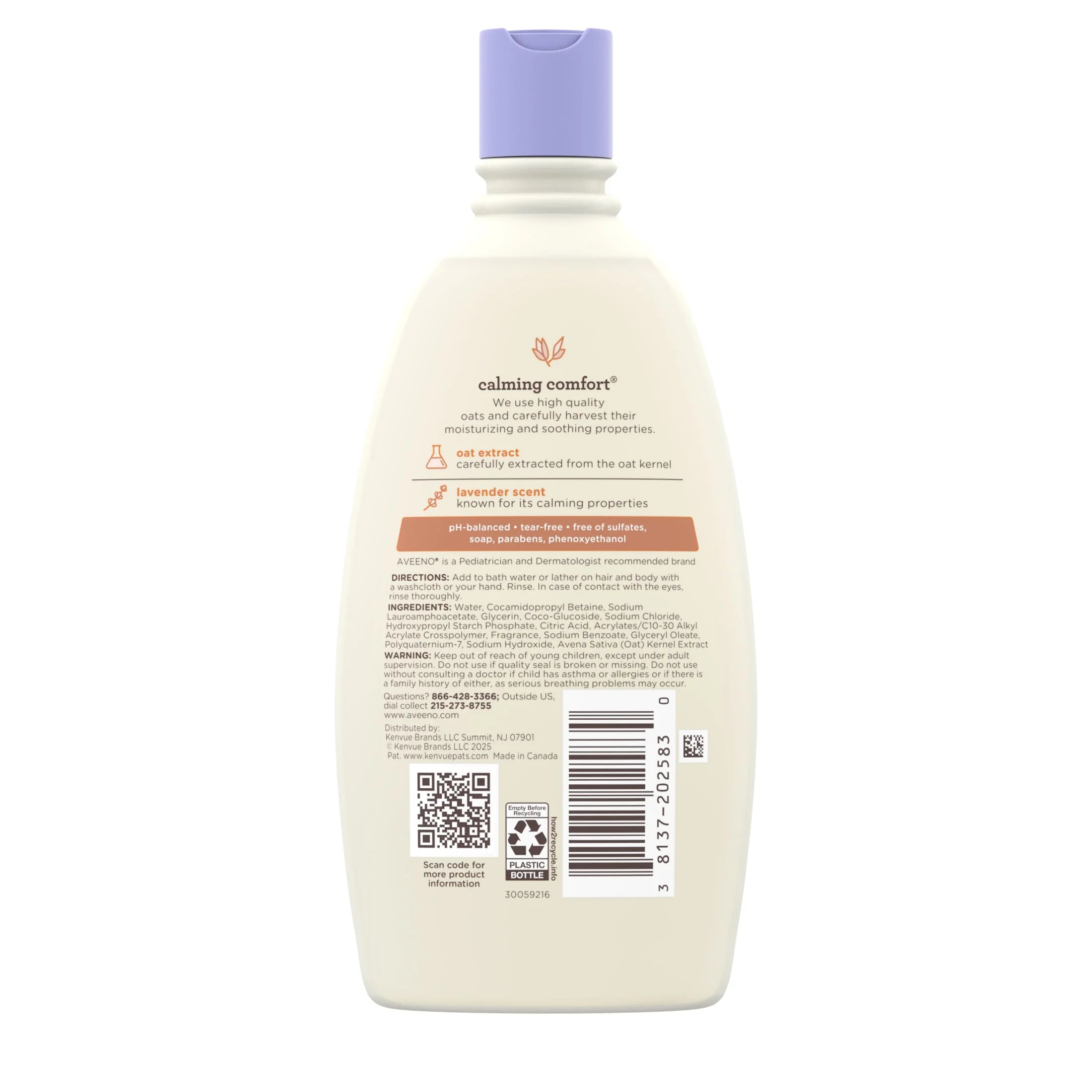 Baby Calming Comfort Lavender & Vanilla Bath & Wash, 12 Fl. Oz