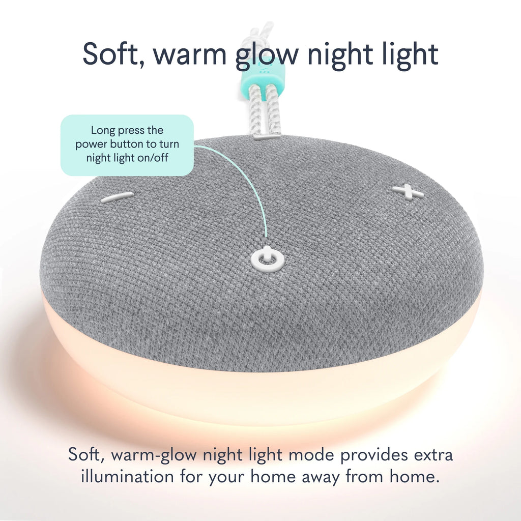Go - Travel White Noise Sound Machine, Night Light, & Bluetooth Speaker - Portable White Noise, Pink Noise, and Fan Sounds - Charcoal