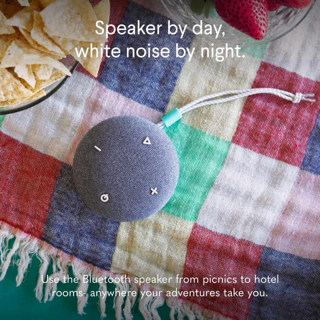 Go - Travel White Noise Sound Machine, Night Light, & Bluetooth Speaker - Portable White Noise, Pink Noise, and Fan Sounds - Charcoal