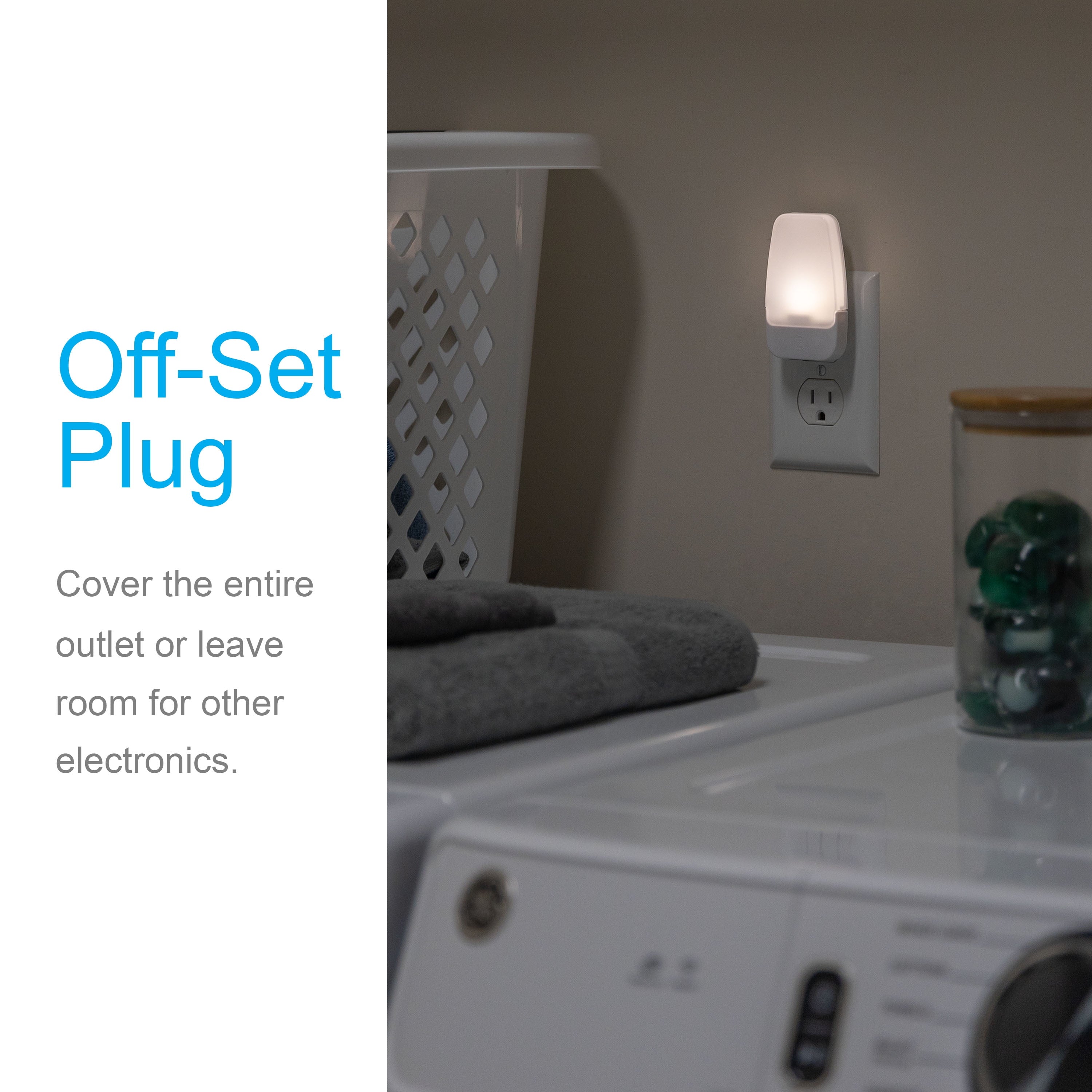 Automatic LED Plug-In Night Light, Light Sensing, 5 In, 2-Pack