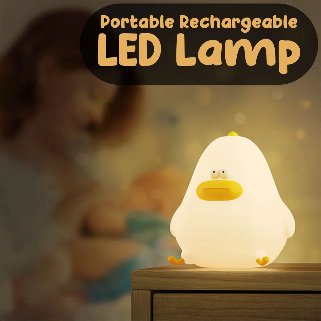 Kids Night Light – Baby Chick Night Light for Nursery Decor, Kids Bedroom – Cute Night Light Lamp for Boys, Girls – Silicone Nursery Lamp – Dimmable Battery Powered Chick Lamp