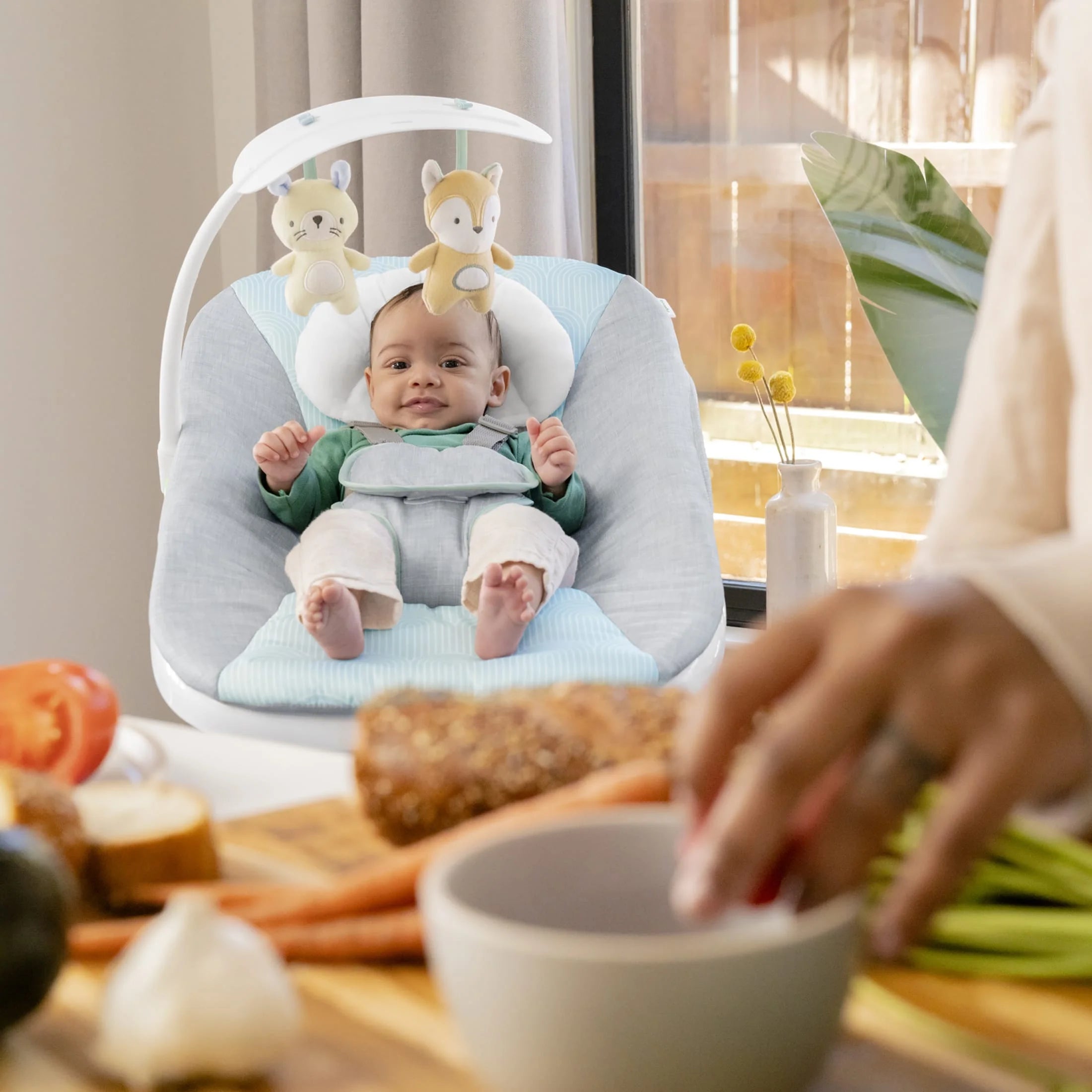 Beanstalk Baby to Big Kid 6-In-1 High Chair, Booster Seat and More, Newborn to 5 Yrs - Ray