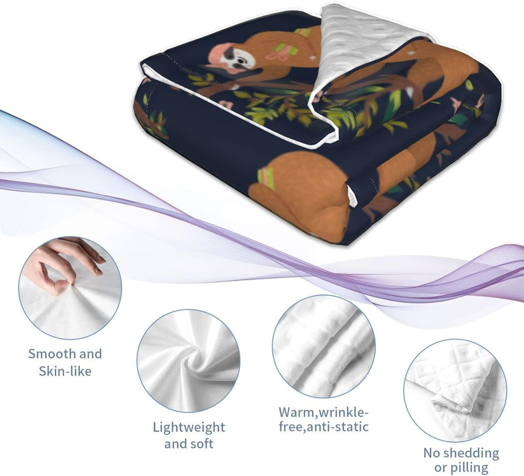 Sloth Throw Blanket Kids Blankets for Girls Boy Kids Gifts Super Soft Blankets