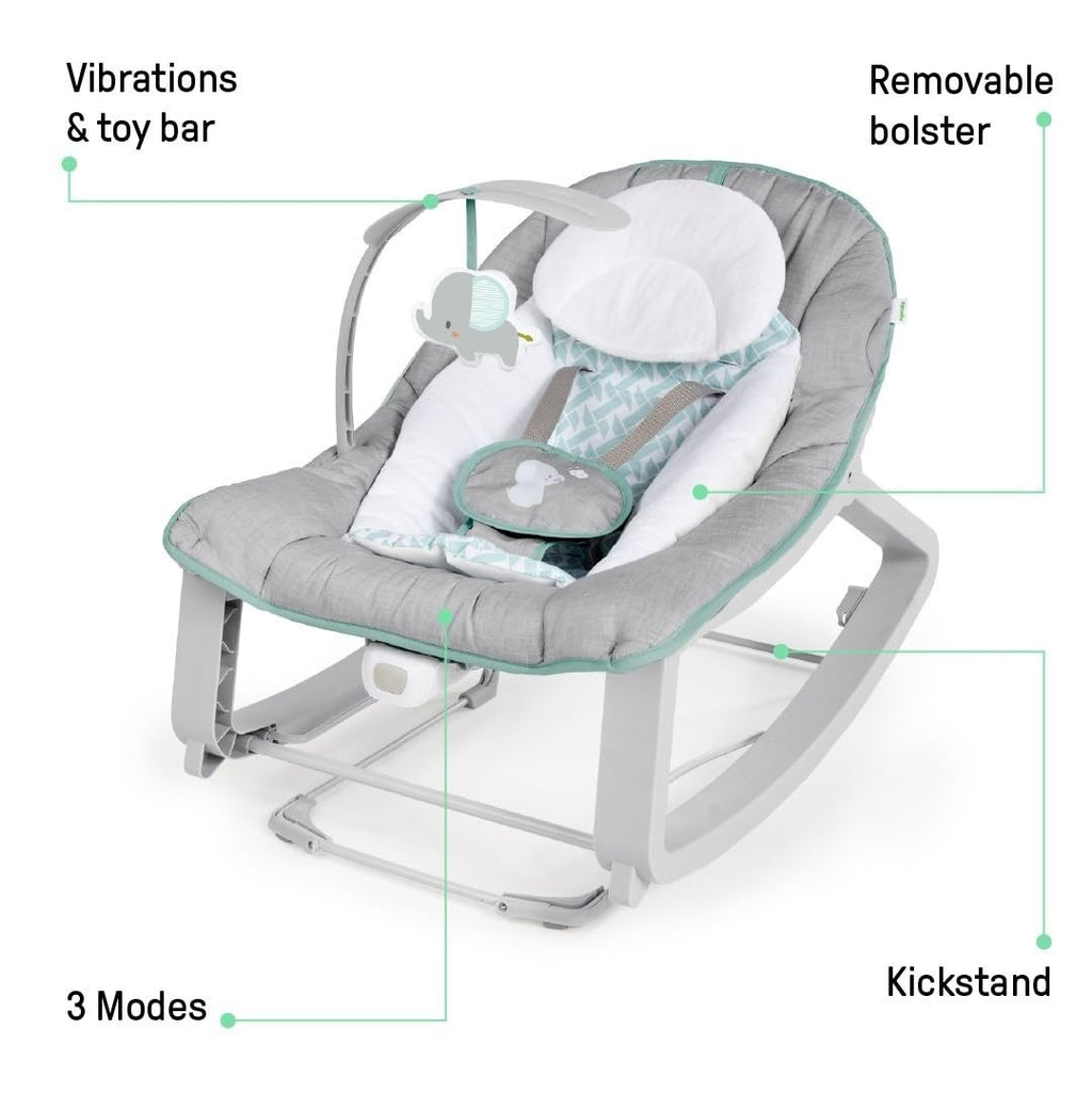 Ingenuity Keep Cozy 3-In-1 Grow with Me Vibrating Baby Bouncer, Seat & Infant To