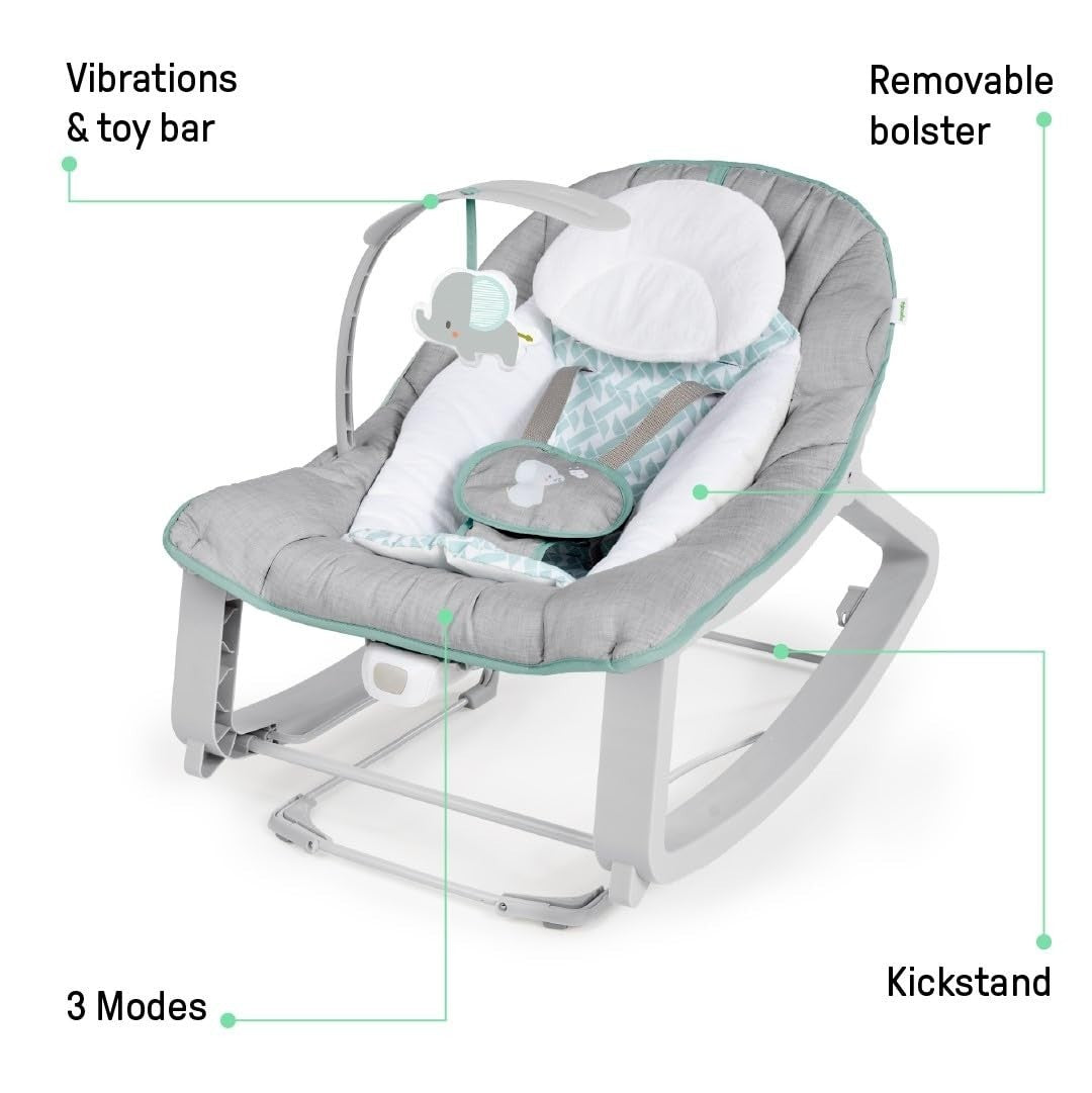 Ingenuity Keep Cozy 3-In-1 Grow with Me Vibrating Baby Bouncer, Seat & Infant To