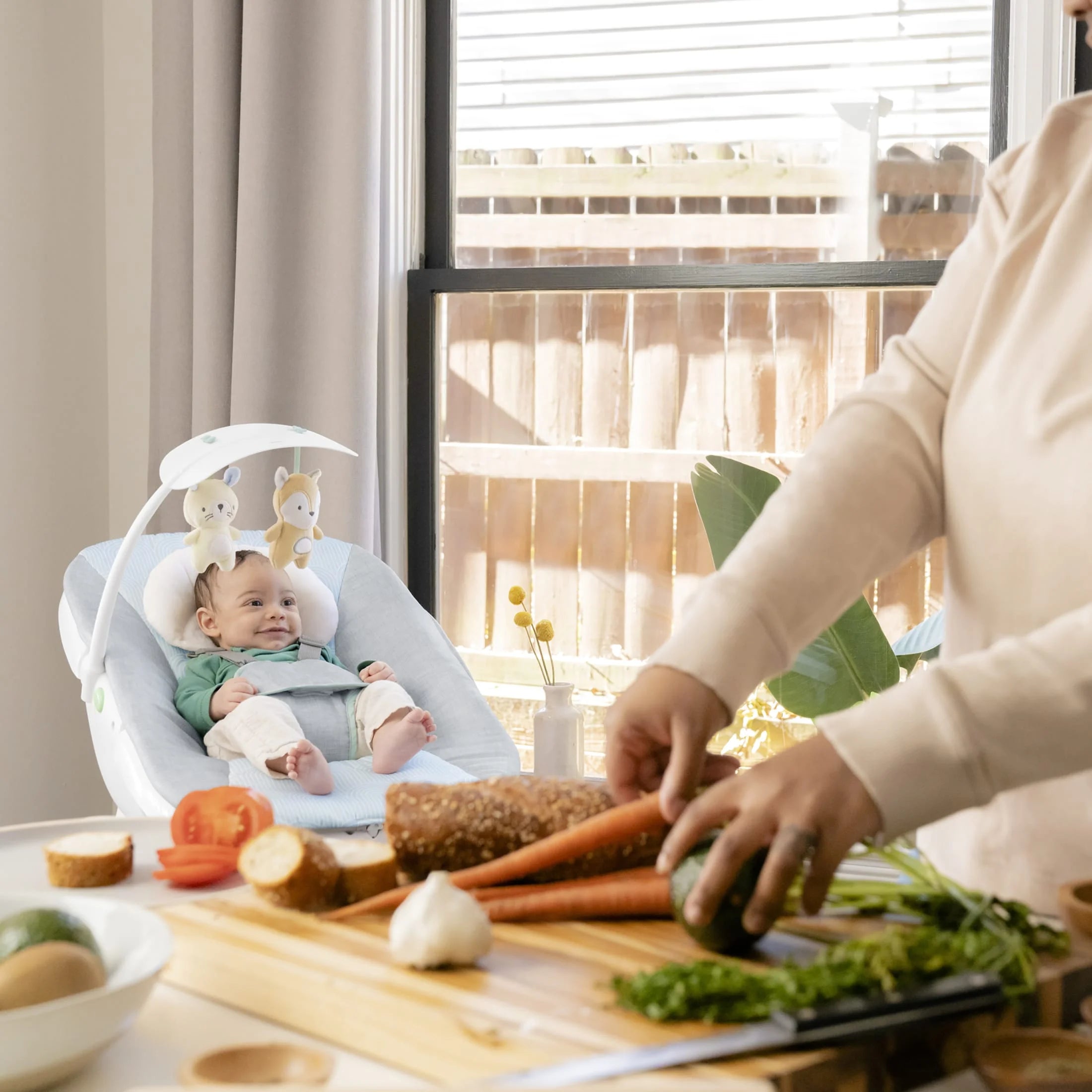 Beanstalk Baby to Big Kid 6-In-1 High Chair, Booster Seat and More, Newborn to 5 Yrs - Ray