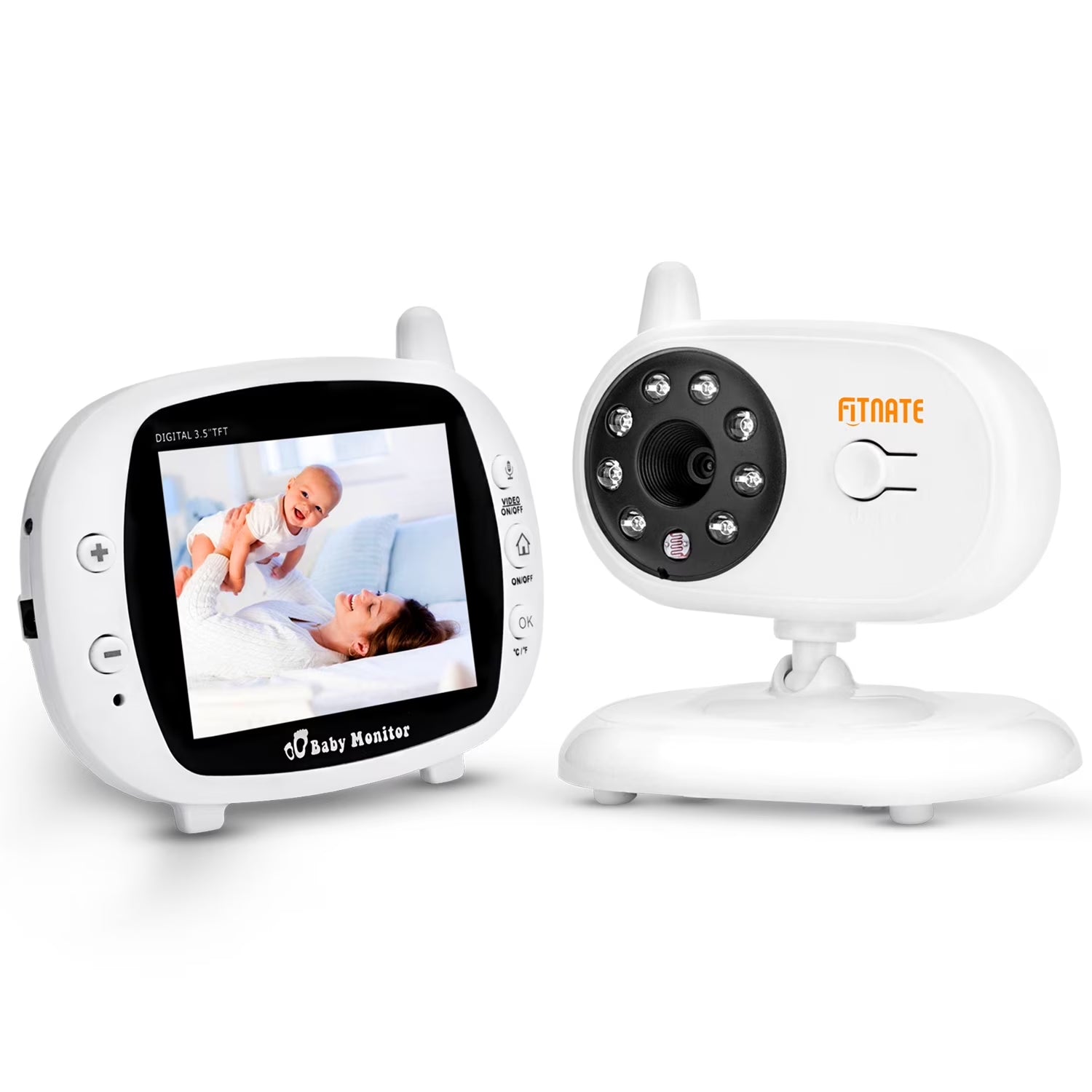 3.5" Audio Video Baby Monitor, Night Vision Safety Viewer
