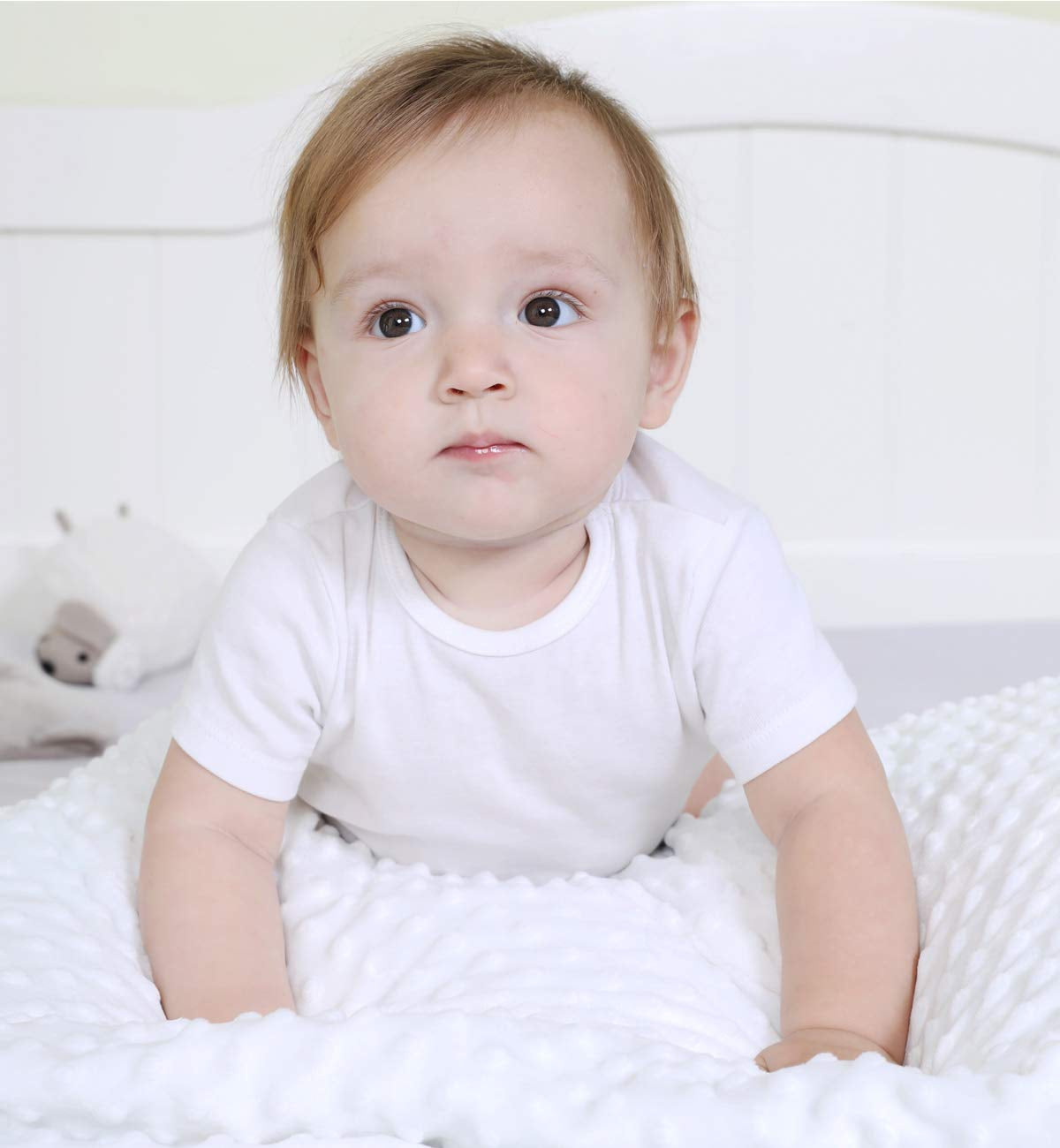 Baby Blanket for Boys Girls Baby Blankets Newborn,Super Soft Comfy,Patterned Minky with Double Layer,Dotted Backing, 30 X 40 Inch,Bears