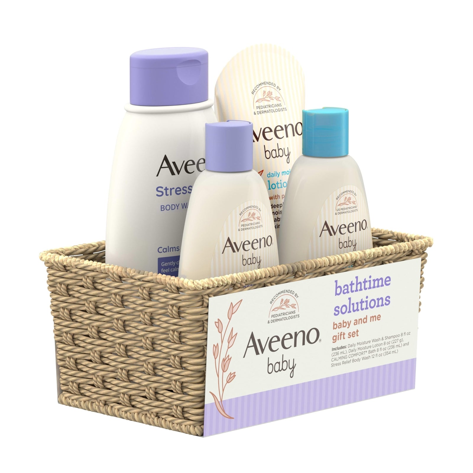 Aveeno Baby Daily Bathtime Solutions Gift Set with Moisture Lotion and Wash